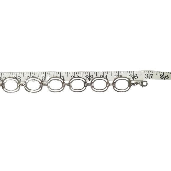 Chrome Chain Belt w/Art Deco Styling 36" - Picture 4 of 5